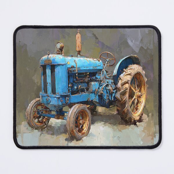 Item preview, Vintage Blue Tractor on Display designed and sold by Savannah Gibbs.