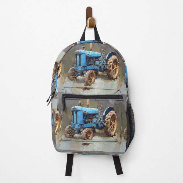 Item preview, Vintage Blue Tractor on Display designed and sold by Savannah Gibbs.