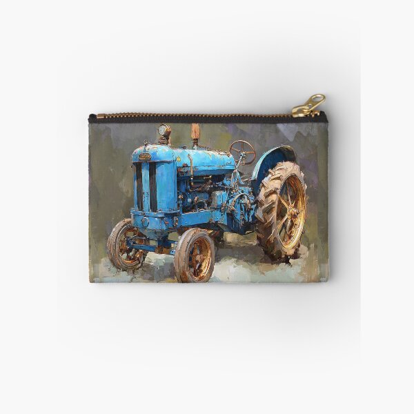 Item preview, Vintage Blue Tractor on Display designed and sold by Savannah Gibbs.