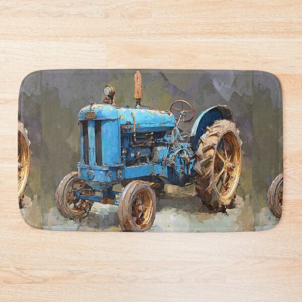 Item preview, Vintage Blue Tractor on Display designed and sold by Savannah Gibbs.