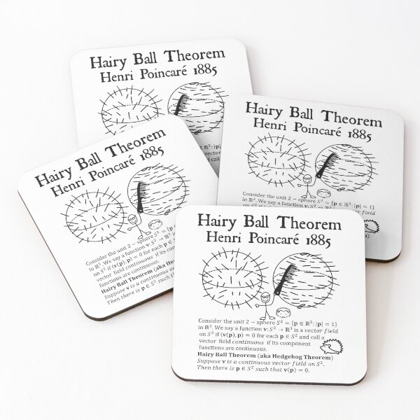 Item preview, Nerdy Vintage Hairy Ball Theorem Poincare Topology Math Teacher Black Text designed and sold by MathWare MathClips.