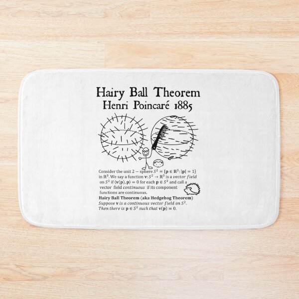 Item preview, Nerdy Vintage Hairy Ball Theorem Poincare Topology Math Teacher Black Text designed and sold by MathWare MathClips.