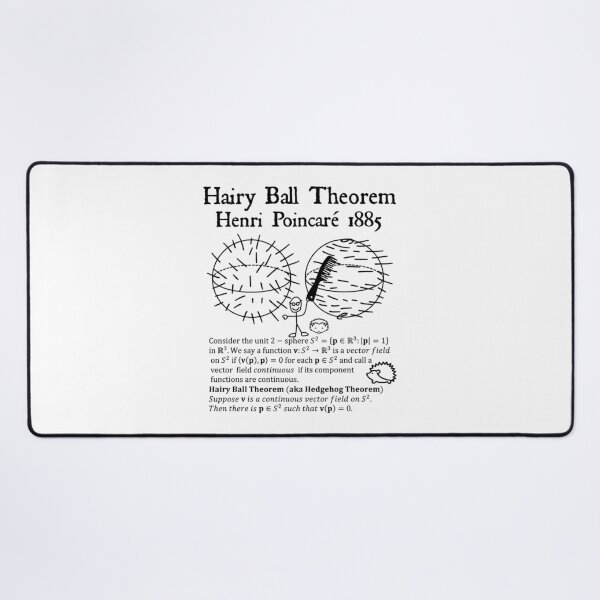 Item preview, Nerdy Vintage Hairy Ball Theorem Poincare Topology Math Teacher Black Text designed and sold by MathWare MathClips.
