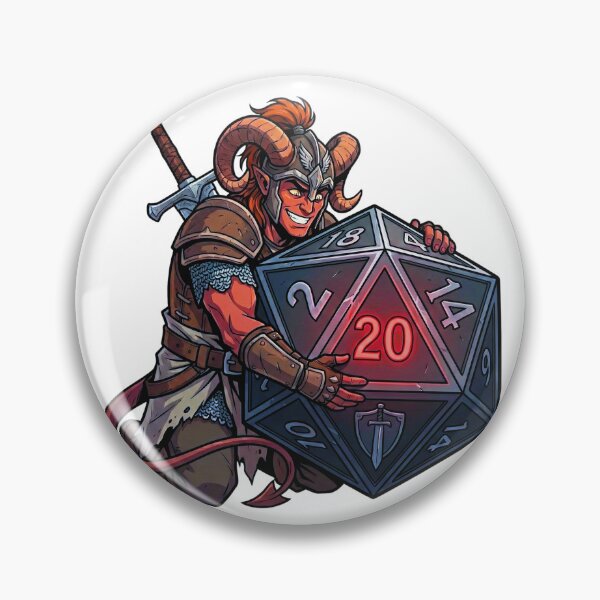 Item preview, Warrior's Pride: Tiefling Fighter Dice Goblin designed and sold by SkinnyFlatWhite.