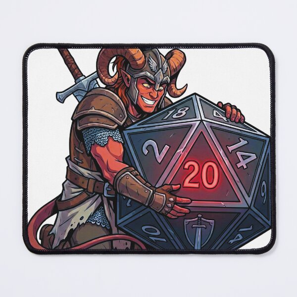 Item preview, Warrior's Pride: Tiefling Fighter Dice Goblin designed and sold by SkinnyFlatWhite.