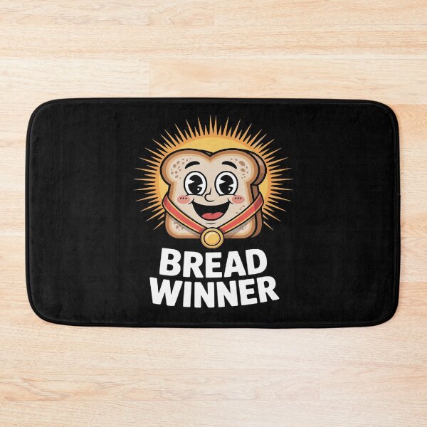Item preview, Bread Winner Funny Kawaii Toast Cartoon With Medal Joke designed and sold by ProudForFunny.