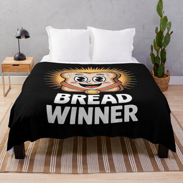 Item preview, Bread Winner Funny Kawaii Toast Cartoon With Medal Joke designed and sold by ProudForFunny.