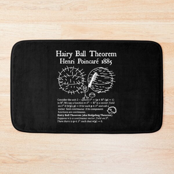 Item preview, Nerdy Vintage Hairy Ball Theorem Poincare Topology Math Teacher White Text designed and sold by MathWare MathClips.