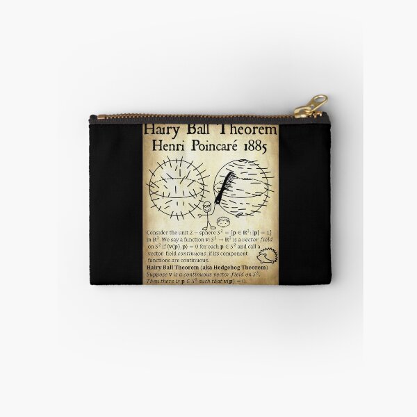 Item preview, Nerdy Vintage Hairy Ball Theorem Poincare Topology Math Teacher Black Text Parchment designed and sold by MathWare MathClips.