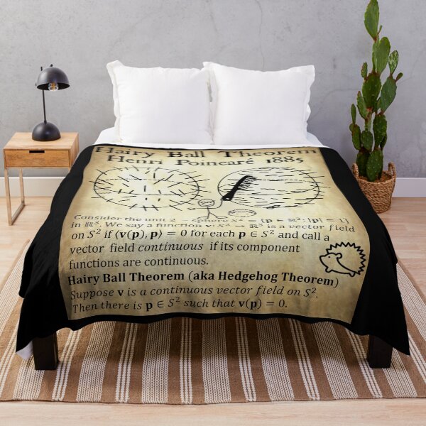 Item preview, Nerdy Vintage Hairy Ball Theorem Poincare Topology Math Teacher Black Text Parchment designed and sold by MathWare MathClips.