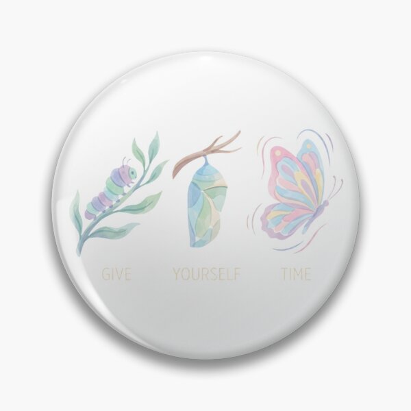 Item preview, Give Yourself Time Butterfly Transformation Watercolor Art for Self Care designed and sold by chattsuede.