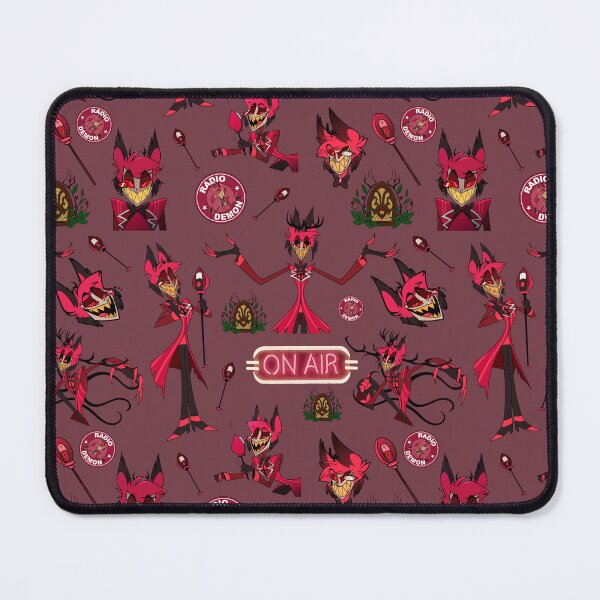 Item preview, Hazbin Hotel Alastor Radio Demon On Air Seamless Pattern designed and sold by Playful Patternz.