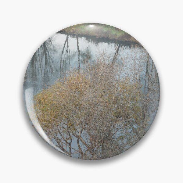 Item preview, Reflective Riverbank in Autumn From Above the Treetops designed and sold by Georgia Mizuleva.