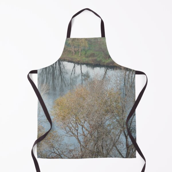Item preview, Reflective Riverbank in Autumn From Above the Treetops designed and sold by Georgia Mizuleva.