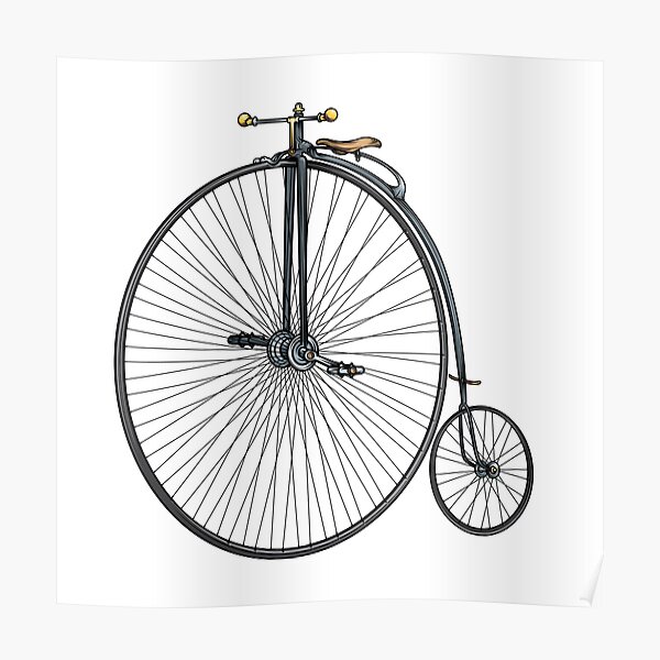 bicycle one big wheel in front