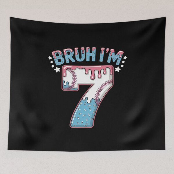 Item preview, Bruh 7th Birthday Boy Baseball Ice Cream Drip 7 Year Old Boy designed and sold by ProudForFunny.