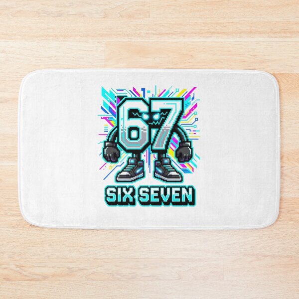 Item preview, Pixel Art 67 Meme Neon Aesthetic Graphic designed and sold by chattsuede.