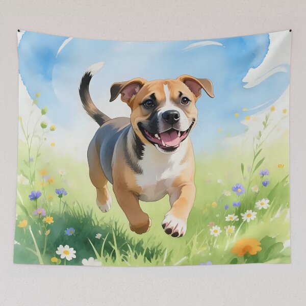 Item preview, Puppy dog playing in a field.  designed and sold by Nomad-Maynard.