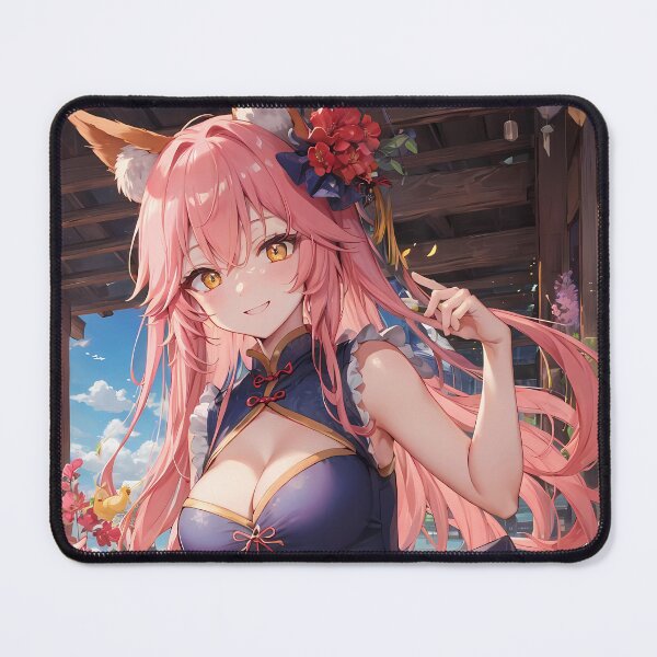 Item preview, Caster No Tamamo No Mae Blue Cheongsam Flower Festival Fox Spirit Girl designed and sold by CarlosBender.