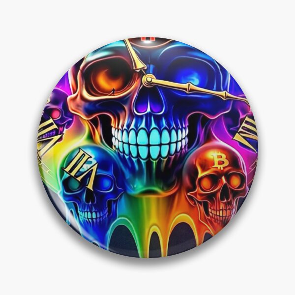 Item preview, IT’S TIME CRYPTO SKULL CLOCK designed and sold by KRYPTO-KHAT.