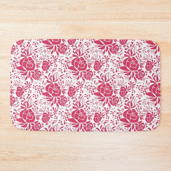 Item preview, Rose flower stencil applique white and red   retro  designed and sold by fuzzyfox.