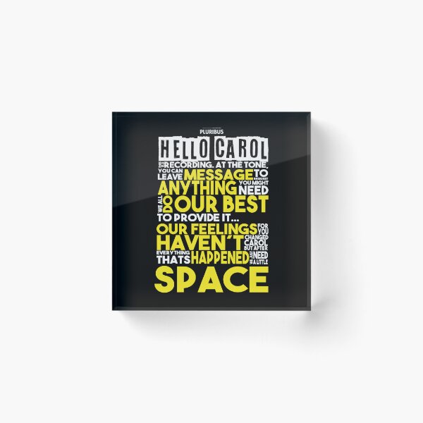 Item preview, PLURIBUS: RECORDING FOR CAROL (BLACK) designed and sold by FunGangStore.