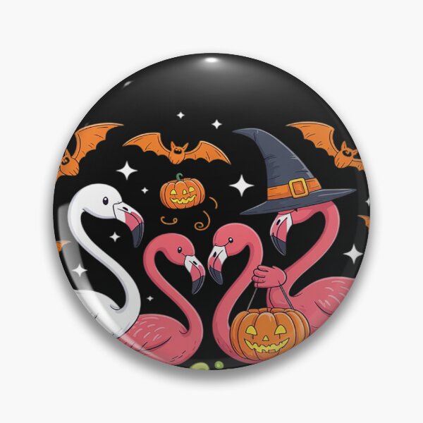 Item preview, Happy Flamingoween Pink Flamingo Halloween Skeleton Spooky designed and sold by katherintration.
