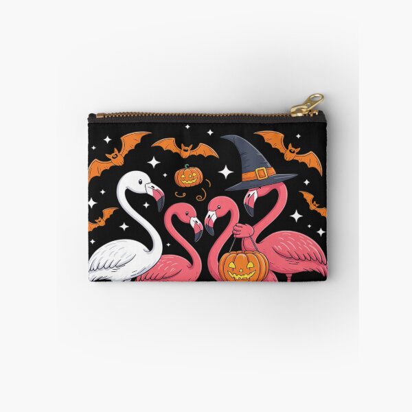 Item preview, Happy Flamingoween Pink Flamingo Halloween Skeleton Spooky designed and sold by katherintration.