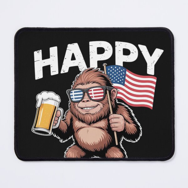 Item preview, Happy Labeer Day Labor Day Sasquatch American Flag Patriotic designed and sold by katherintration.