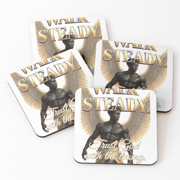 Item preview, Walk Steady Trust God with the Timing – Faith Angel Inspirational Quote Art designed and sold by buycostarica.