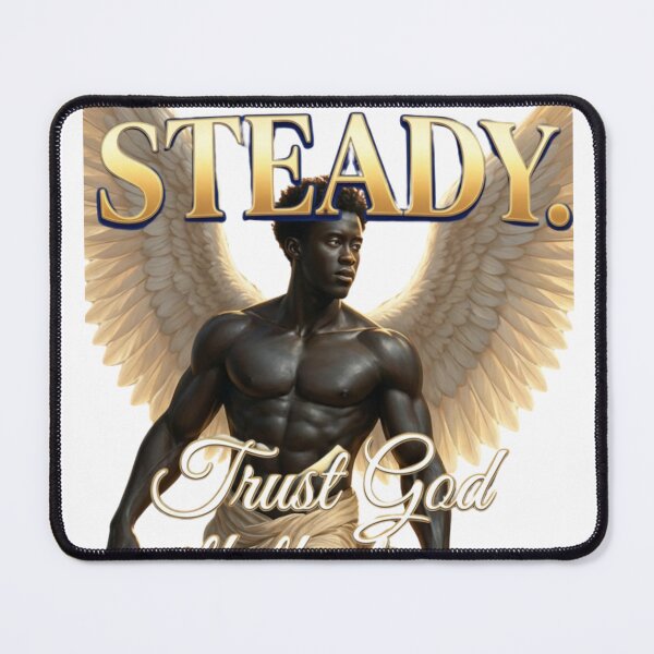 Item preview, Walk Steady Trust God with the Timing – Faith Angel Inspirational Quote Art designed and sold by buycostarica.