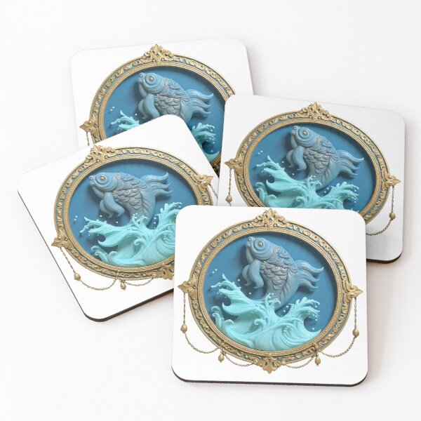 Item preview, Luxury Pisces Zodiac Fish – Astrology Fantasy Emblem designed and sold by Anacond.