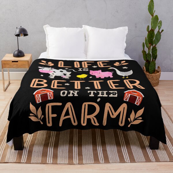 Item preview, Life Is Better On The Farm Cute Animals Farmer Farming Girl designed and sold by tornerkanuan.