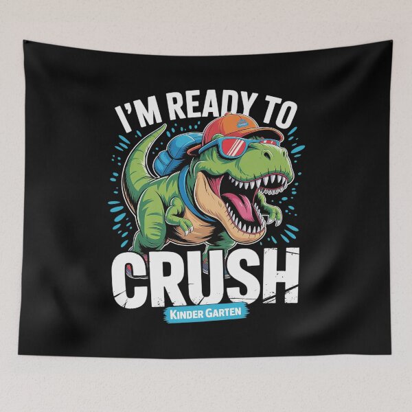 Item preview, Ready To Crush Kindergarten Dinosaur Back to School Boys designed and sold by SIGORDESIGN.