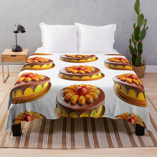 Item preview, Gourmet Chocolate and Orange Mirror Glaze Flower Cake designed and sold by Jirada.