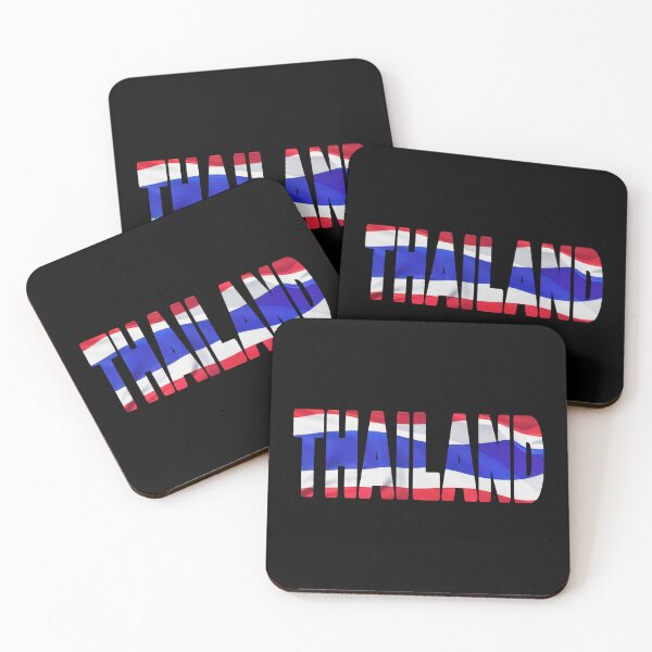 Item preview, THAILAND - Flag Flying in Wind cut to Letters Souvenir Sticker Shirt designed and sold by Adam Gormley.