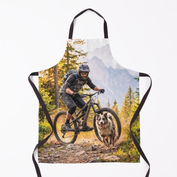 Item preview, Best Trail Buddies – Mountain Biker and Dog Racing Downhill. designed and sold by Hinson MTB Visuals.