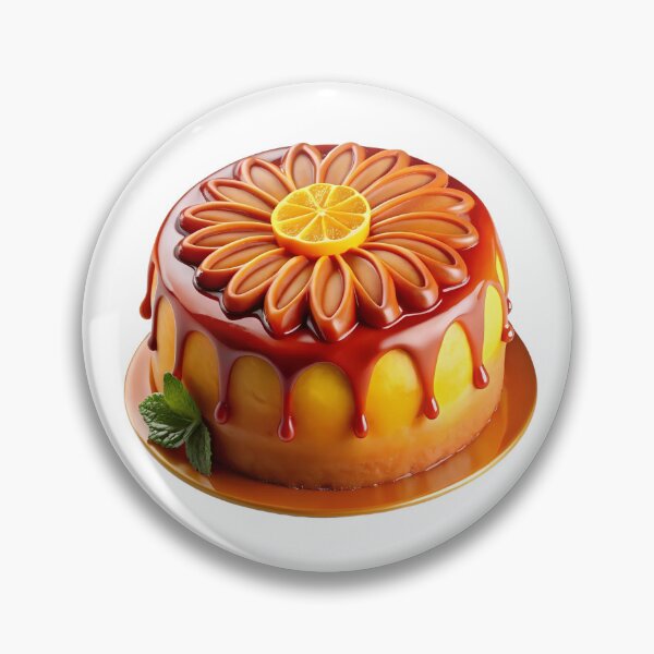 Item preview, Elegant Orange Caramel Flower Cake with Citrus Garnish designed and sold by Jirada.