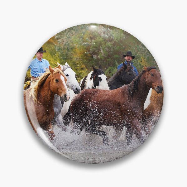 Item preview, Cowboys and Horses in the River designed and sold by ImagesbyCharyn.