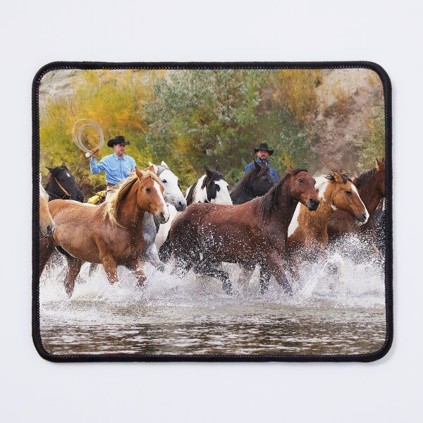 Item preview, Cowboys and Horses in the River designed and sold by ImagesbyCharyn.