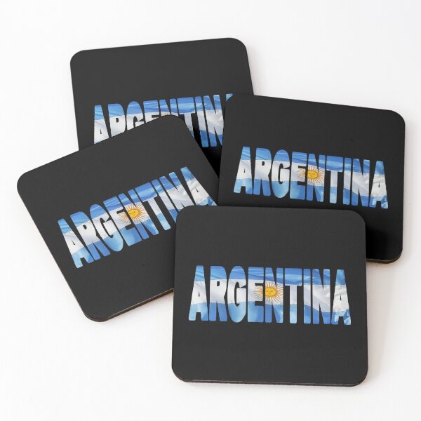 Item preview, ARGENTINA - Flag Flying in Wind cut to Letters Souvenir Sticker Shirt designed and sold by Adam Gormley.