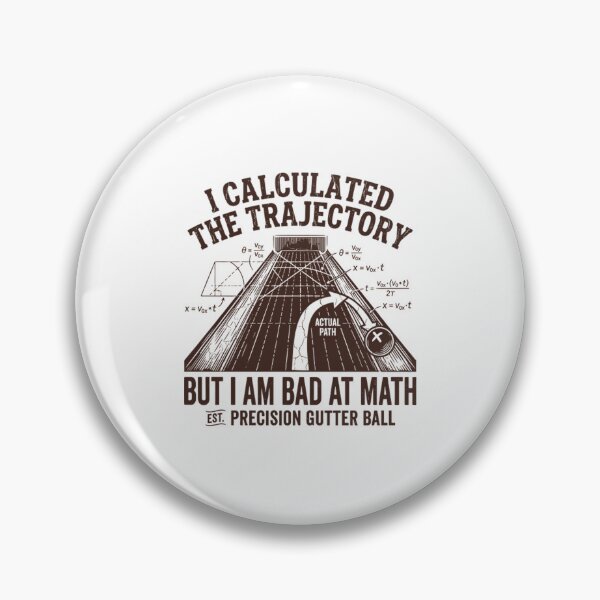 Item preview, Funny Bowling Physics Trajectory - Math Science Gutter Ball Humor designed and sold by Mason-Pride.