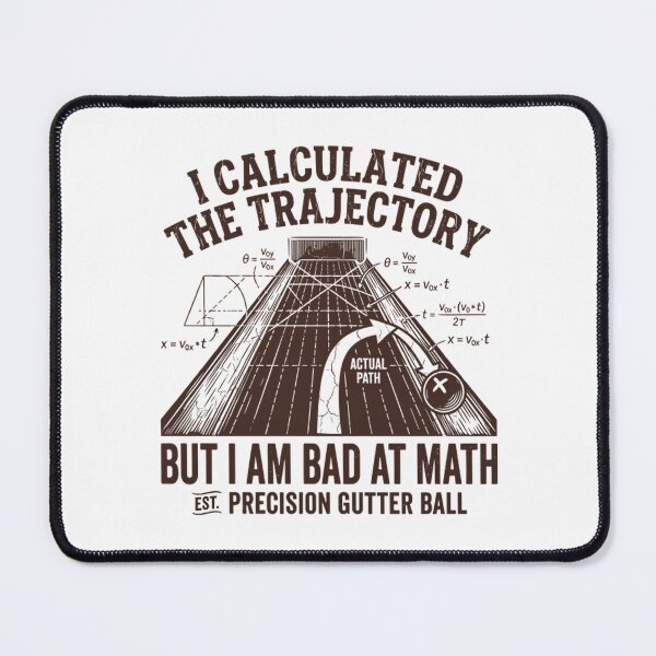 Item preview, Funny Bowling Physics Trajectory - Math Science Gutter Ball Humor designed and sold by Mason-Pride.