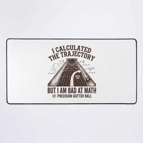 Item preview, Funny Bowling Physics Trajectory - Math Science Gutter Ball Humor designed and sold by Mason-Pride.