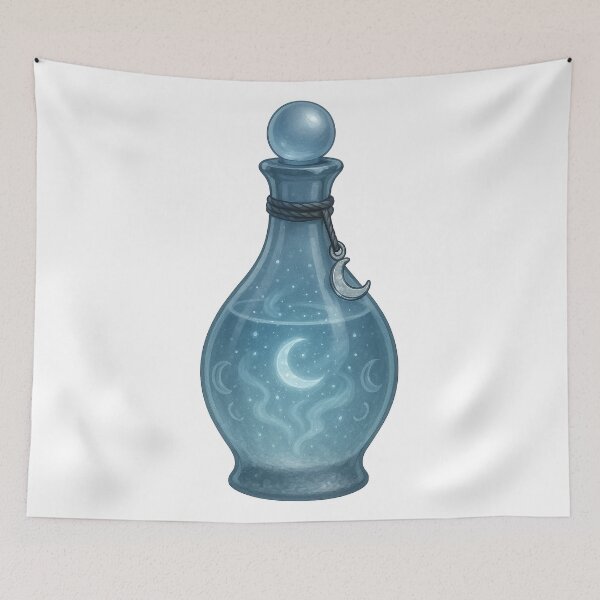 Item preview, Moonmist Dew – Lunar Potion of Calm and Night Magic designed and sold by AlcheArtsStudio.