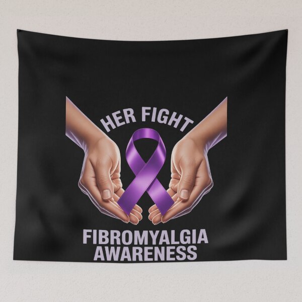 Item preview, Her Fight Is My Fight Purple Ribbon Fibromyalgia Awareness designed and sold by katherintration.