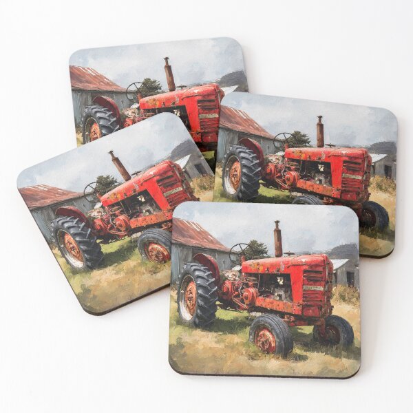 Item preview, Rustic Red Farm Tractor designed and sold by Savannah Gibbs.