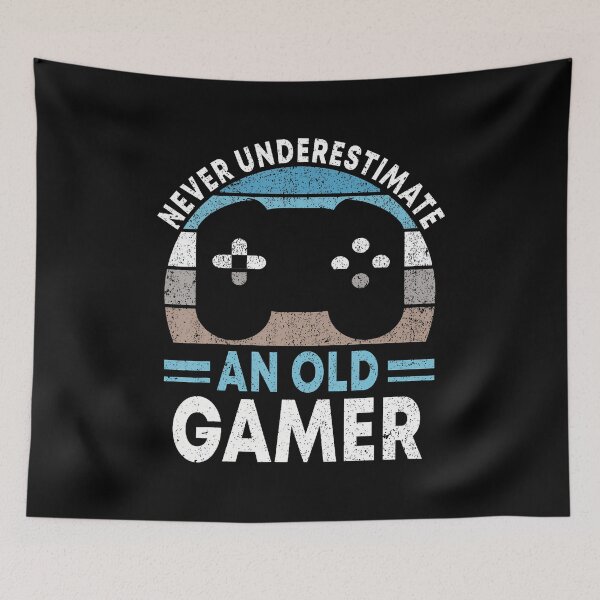 Item preview, Never Underestimate An Old Gamer Gaming Video Games designed and sold by reeneregen.