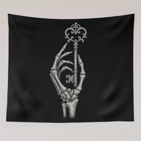Item preview, Skeleton Hand Holding Key – Gothic Liberation Symbol designed and sold by Mouraludia.