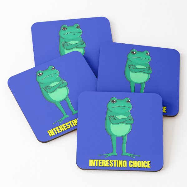 Item preview, Interesting Choice Frog Meme Cartoon Illustration designed and sold by SimplyJasper.